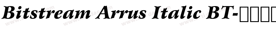 Bitstream Arrus Italic BT字体转换
